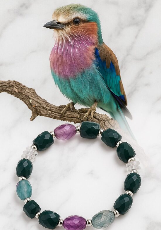 Dabīgo pērļu rokassprādze "Savannas spārni"